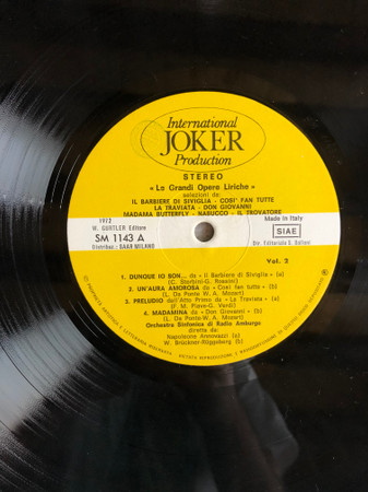 Various - Le Grandi Opere Liriche Volume Secondo | International Joker Production (SM 1143) - 2