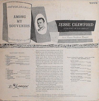 Jesse Crawford - Among My Souvenirs | Decca (DL 8276) - 4
