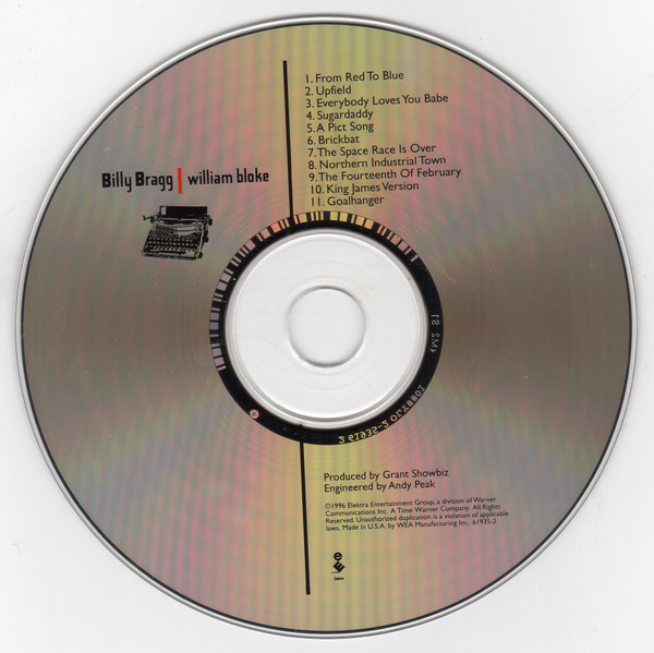 Billy Bragg - William Bloke | Elektra (61935-2) - 3
