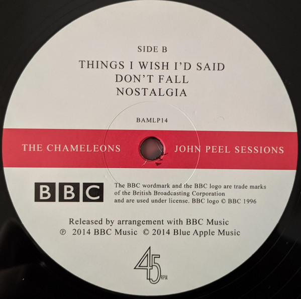 The Chameleons - John Peel Sessions | Blue Apple Music (BAMLP14) - 4