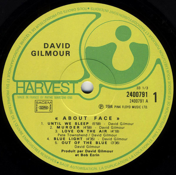 David Gilmour - About Face | Harvest (2400791) - 3