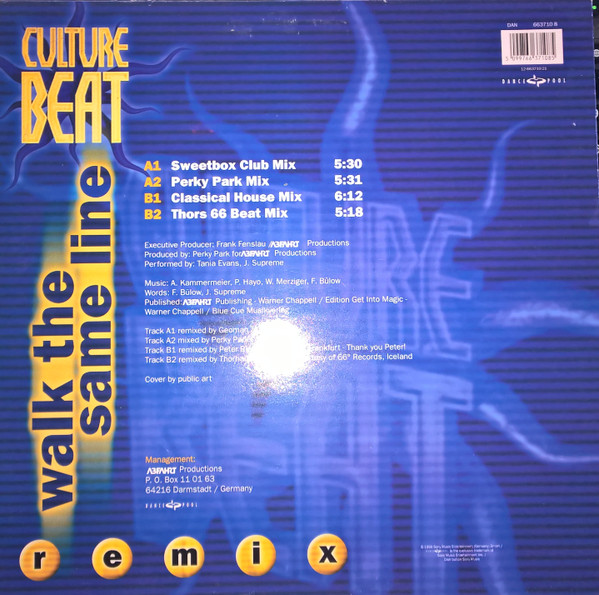 Culture Beat - Walk The Same Line (Remix) | Dance Pool (DAN 663710 8) - 2 Culture Beat - Walk The Same Line (Remix) | Dance Pool (DAN 663710 8) - 2
