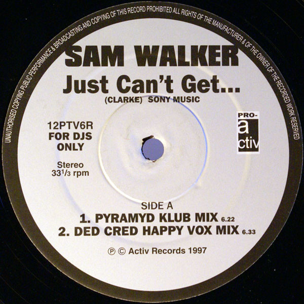 Sam Walker - Just Can't Get... | Pro-Active (12PTV6R) - main Sam Walker - Just Can't Get... | Pro-Active (12PTV6R) - main