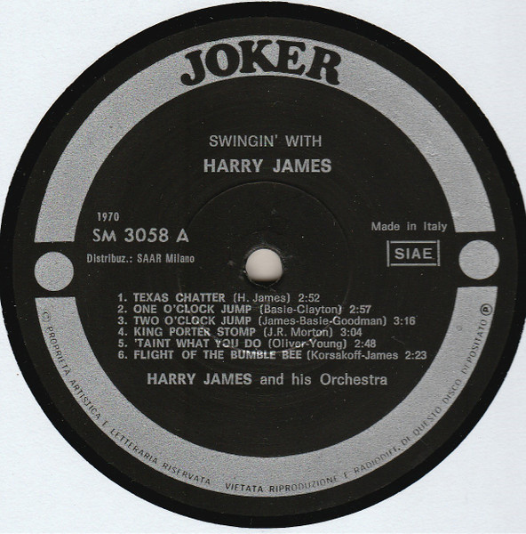 Harry James - Swinging' With Harry James | Joker (SM 3058) - 3