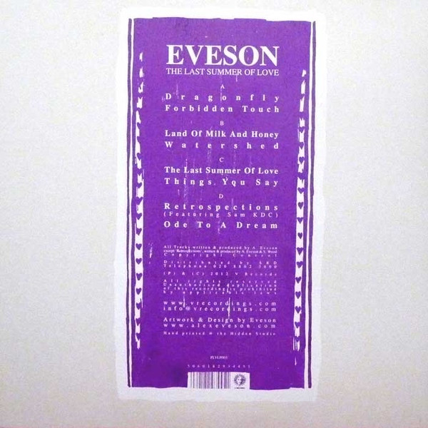 Eveson - The Last Summer Of Love | V Records (PLVLP003) - 2 Eveson - The Last Summer Of Love | V Records (PLVLP003) - 2