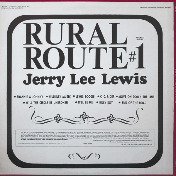 Jerry Lee Lewis - Rural Route #1 | Hilltop (JS-6120) - 2 Jerry Lee Lewis - Rural Route #1 | Hilltop (JS-6120) - 2