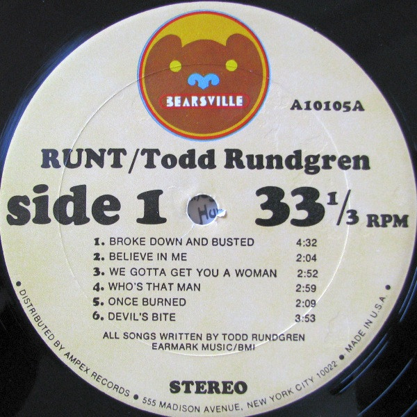 Todd Rundgren - Runt | Bearsville (A10105) - 3 Todd Rundgren - Runt | Bearsville (A10105) - 3