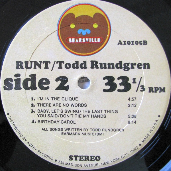 Todd Rundgren - Runt | Bearsville (A10105) - 4 Todd Rundgren - Runt | Bearsville (A10105) - 4