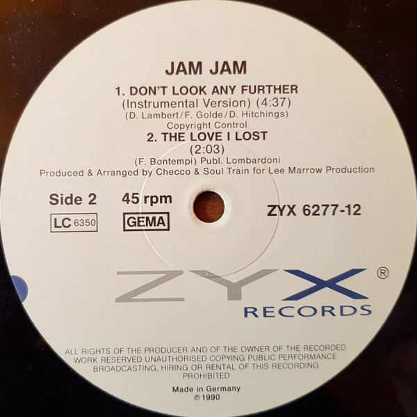 Jam Jam - Don't Look Any Further | ZYX Records (ZYX 6277-12) - 4