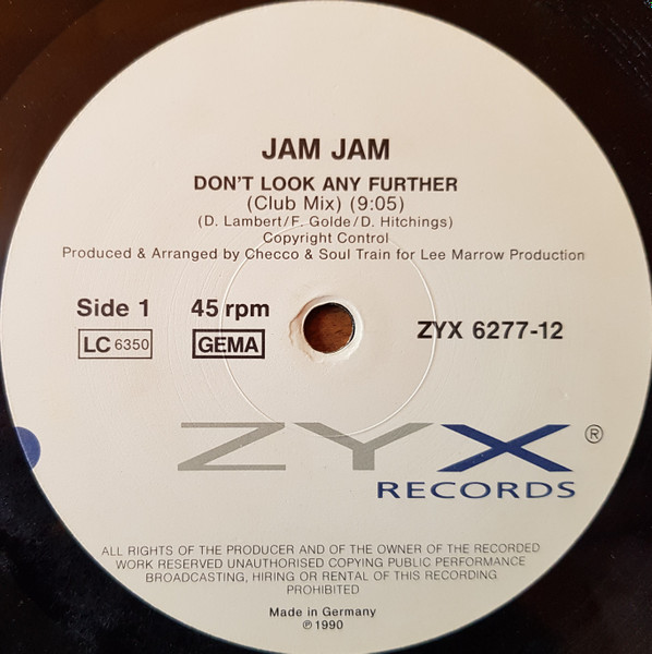 Jam Jam - Don't Look Any Further | ZYX Records (ZYX 6277-12) - 3