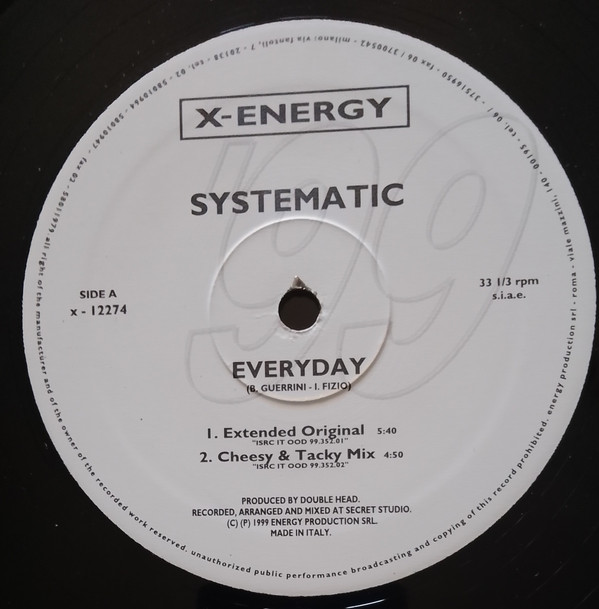 Systematic - Everyday (12") [Vinyl] | X-Energy Records (X-12274) - 2