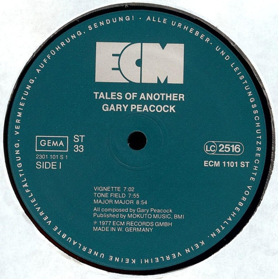Gary Peacock , Keith Jarrett , Jack DeJohnette - Tales Of Another | ECM Records (ECM 1101) - 2 Gary Peacock , Keith Jarrett , Jack DeJohnette - Tales Of Another | ECM Records (ECM 1101) - 2