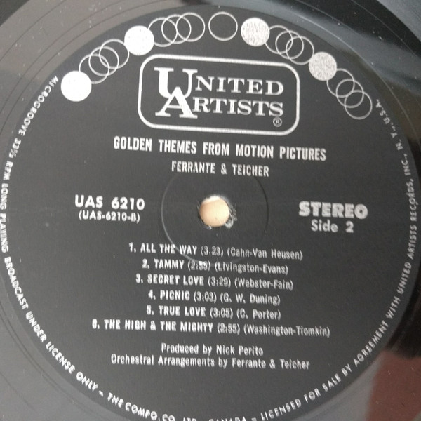 Ferrante & Teicher - Golden Themes From Motion Pictures | United Artists Records (UAS 6210) - 4