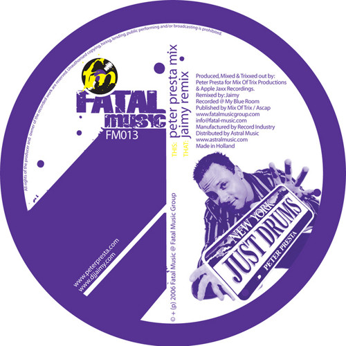 Peter Presta - Just Drums | Fatal Music (FM013)