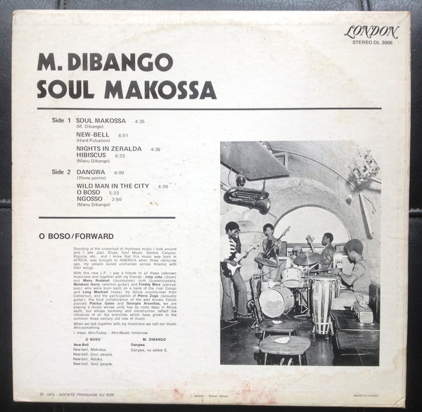 Manu Dibango - O Boso (Soul Makossa) [Vinyl] | London Records (DL 3006) - 2
