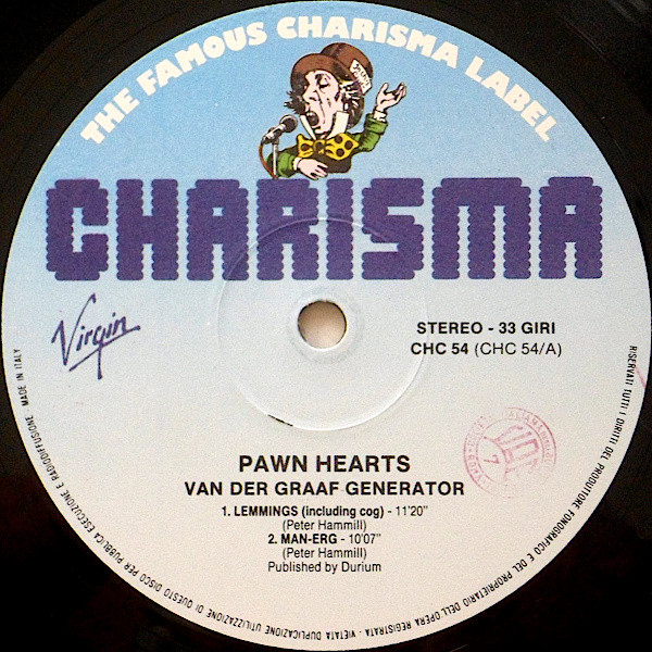 Van Der Graaf Generator - Pawn Hearts | Charisma (CHC 54) - 3 Van Der Graaf Generator - Pawn Hearts | Charisma (CHC 54) - 3