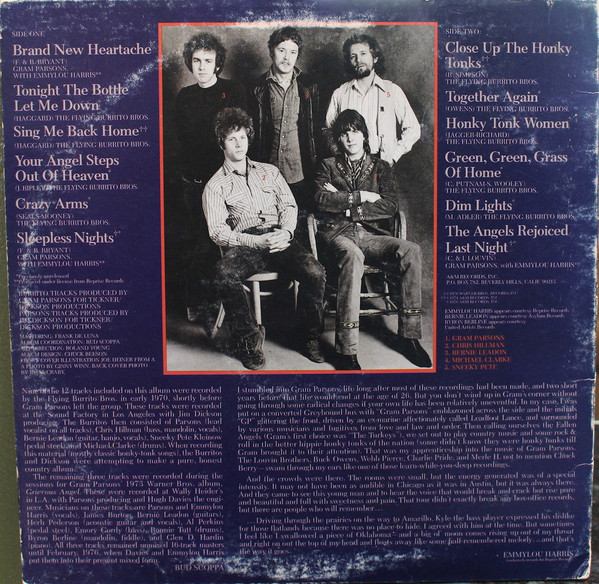 Gram Parsons / The Flying Burrito Bros - Sleepless Nights | A&M Records (SP 4578) - 2 Gram Parsons / The Flying Burrito Bros - Sleepless Nights | A&M Records (SP 4578) - 2