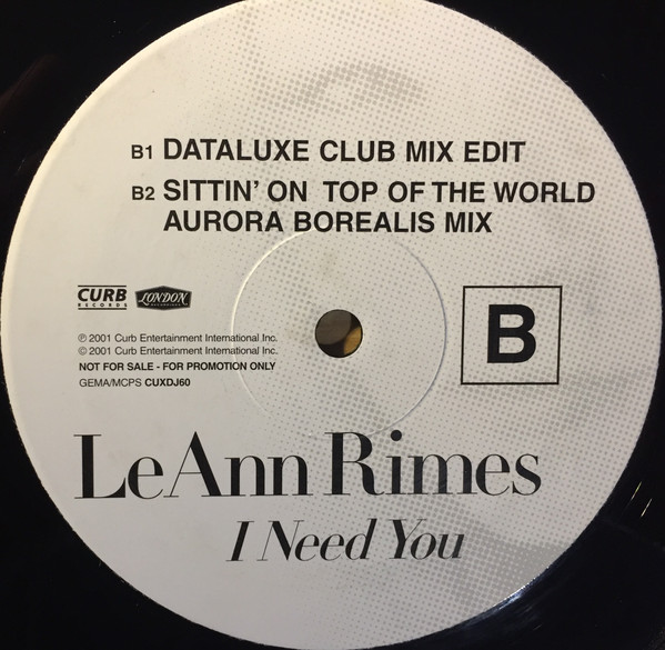LeAnn Rimes - I Need You | Curb Records (CUXDJ60) - 2