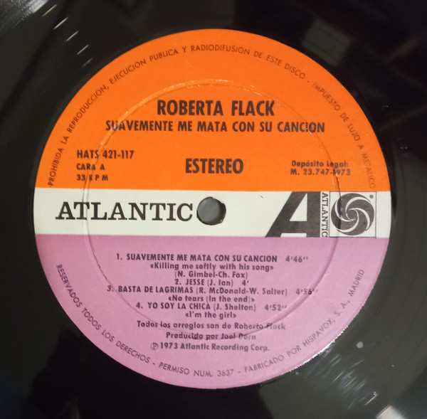 Roberta Flack - Suavemente Me Mata Con Su Canción | Atlantic (HATS 421-117) - 4 Roberta Flack - Suavemente Me Mata Con Su Canción | Atlantic (HATS 421-117) - 4