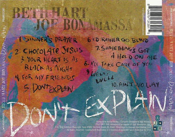 Beth Hart , Joe Bonamassa - Don't Explain | J&R Adventures (PRAR931391) - 2 Beth Hart , Joe Bonamassa - Don't Explain | J&R Adventures (PRAR931391) - 2