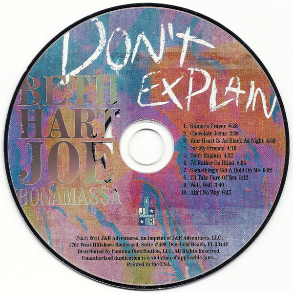 Beth Hart , Joe Bonamassa - Don't Explain | J&R Adventures (PRAR931391) - 3 Beth Hart , Joe Bonamassa - Don't Explain | J&R Adventures (PRAR931391) - 3