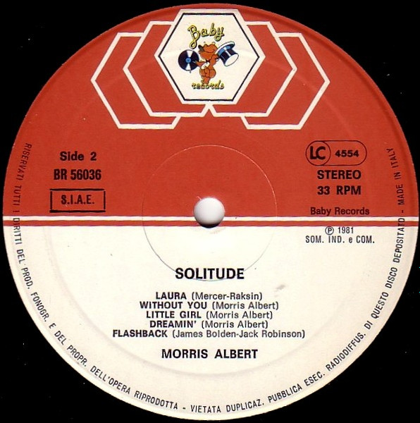 Morris Albert - Solitude | Baby Records (BR 56036) - 4 Morris Albert - Solitude | Baby Records (BR 56036) - 4