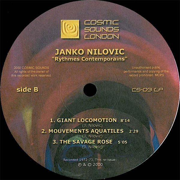 Janko Nilovic - Rythmes Contemporains | Cosmic Sounds (CS-03 LP) - 3