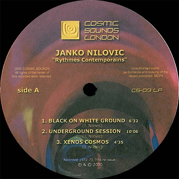 Janko Nilovic - Rythmes Contemporains | Cosmic Sounds (CS-03 LP) - 2