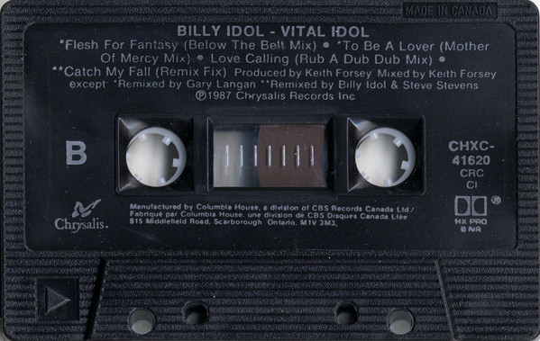 Billy Idol - Vital Idol [Cassette] | Chrysalis (CHXC-41620) - 4