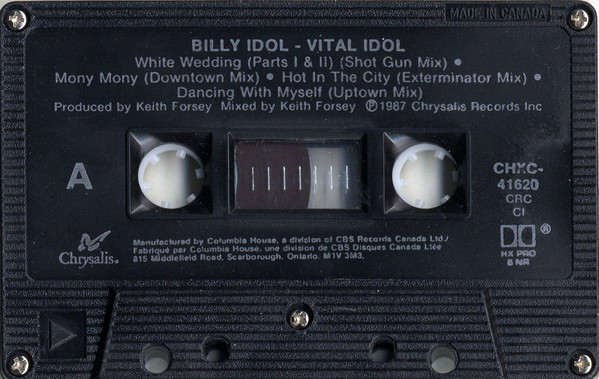 Billy Idol - Vital Idol [Cassette] | Chrysalis (CHXC-41620) - 3