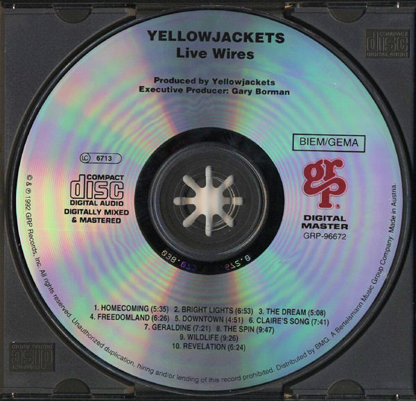 Yellowjackets - Live Wires | GRP (GRP-96672) - 3