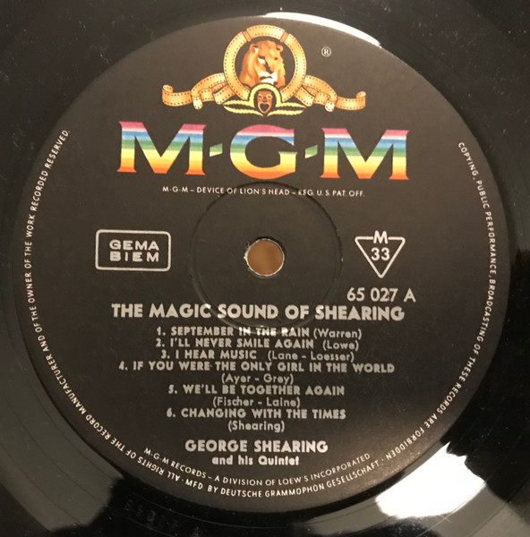 The George Shearing Quintet - The Magic Sound Of Shearing | MGM Records (65 027) - 3