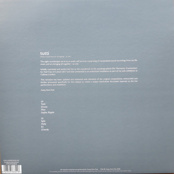 Cosey Fanni Tutti - Tutti | Conspiracy International (CTITUTTILP2018) - 2 Cosey Fanni Tutti - Tutti | Conspiracy International (CTITUTTILP2018) - 2
