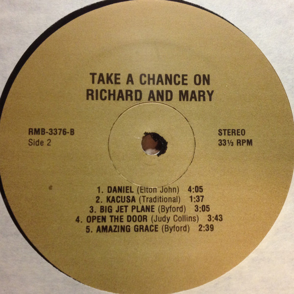Richard Byford And Mary Byford - Take A Chance On Richard And Mary | Not On Label (RMB 3376) - 3 Richard Byford And Mary Byford - Take A Chance On Richard And Mary | Not On Label (RMB 3376) - 3
