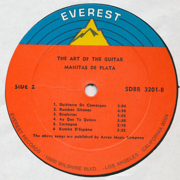 Manitas De Plata - The Art Of The Guitar | Everest (3201) - 4