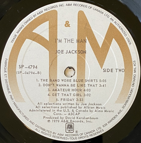 Joe Jackson - I'm The Man | A&M Records (SP 4794) - 4 Joe Jackson - I'm The Man | A&M Records (SP 4794) - 4