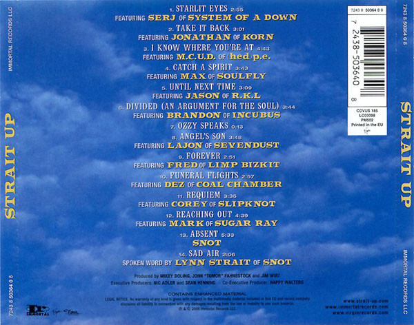 Strait Up - Strait Up | Immortal Records (7243 8 50364 0 8) - 2