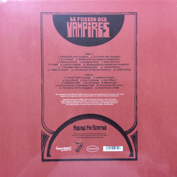 Acanthus - Le Frisson Des Vampires | Finders Keepers Records (FKR038LPX) - 2