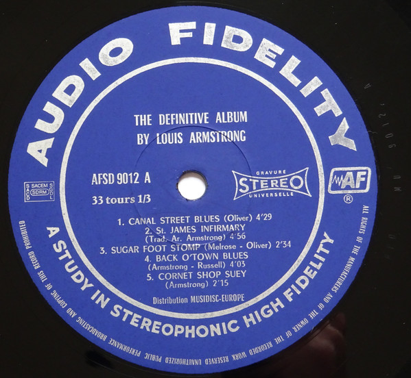 Louis Armstrong - The Definitive Album By Louis Armstrong | Audio Fidelity (AF 9012) - 3 Louis Armstrong - The Definitive Album By Louis Armstrong | Audio Fidelity (AF 9012) - 3