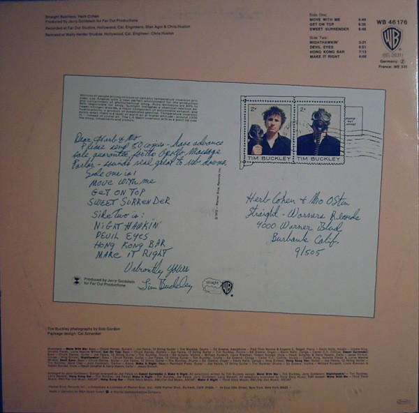 Tim Buckley - Greetings From L.A. | Warner Bros. Records (WB 46 176)