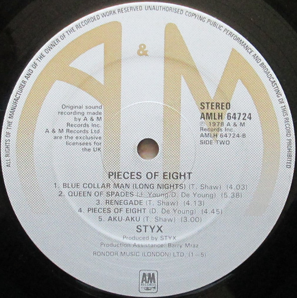 Styx - Pieces Of Eight | A&M Records (AMLH 64724) - 4 Styx - Pieces Of Eight | A&M Records (AMLH 64724) - 4