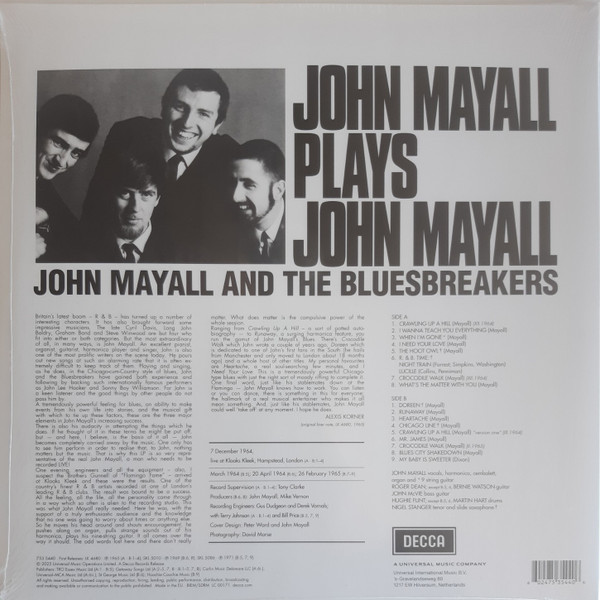 John Mayall - John Mayall Plays John Mayall (Recorded Live At Kooks Kleek!) | Decca (753 5440) - 3 John Mayall - John Mayall Plays John Mayall (Recorded Live At Kooks Kleek!) | Decca (753 5440) - 3
