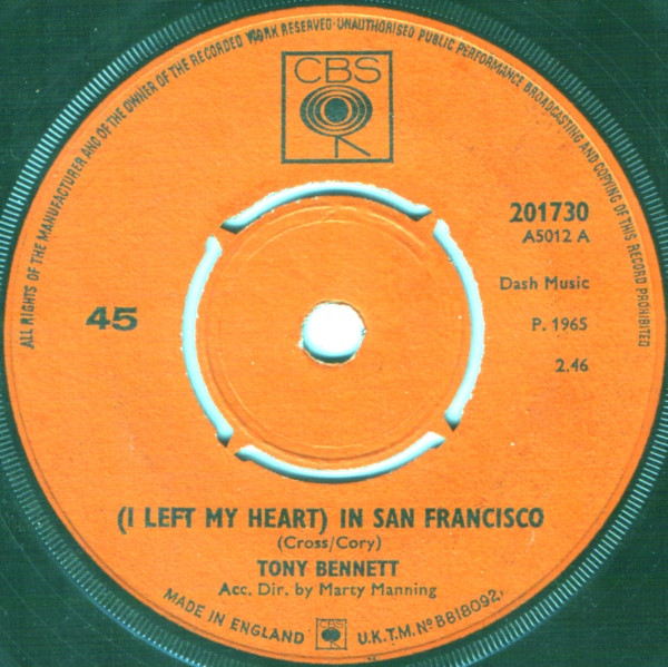 Tony Bennett - (I Left My Heart) In San Francisco | CBS (201730)