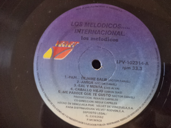 Los Melódicos - Los Melódicos..... Internacional | Velvet (LPV-102314) - 2 Los Melódicos - Los Melódicos..... Internacional | Velvet (LPV-102314) - 2