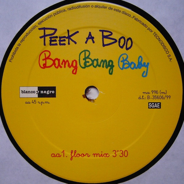 Peek-A-Boo - Bang Bang Baby (12") [Vinyl] | Blanco Y Negro (MX 996 (M)) - 3