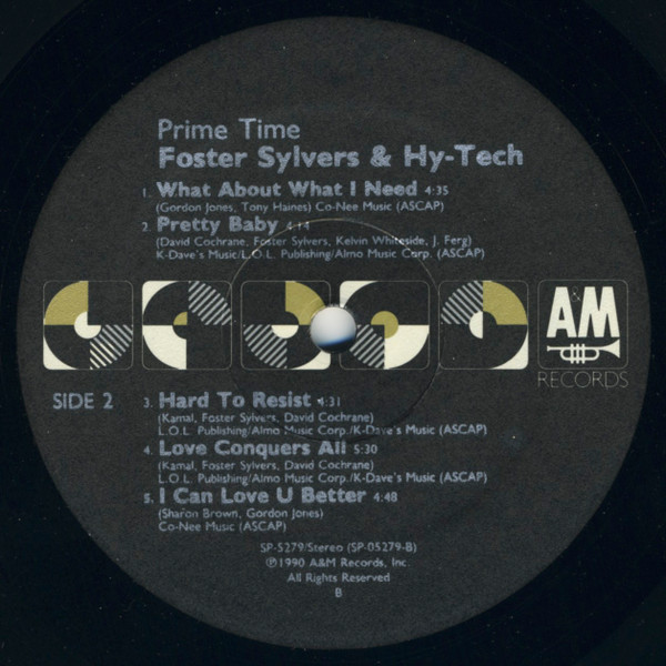 Foster Sylvers & Hy-Tech - Prime Time | A&M Records (SP-5279) - 4 Foster Sylvers & Hy-Tech - Prime Time | A&M Records (SP-5279) - 4