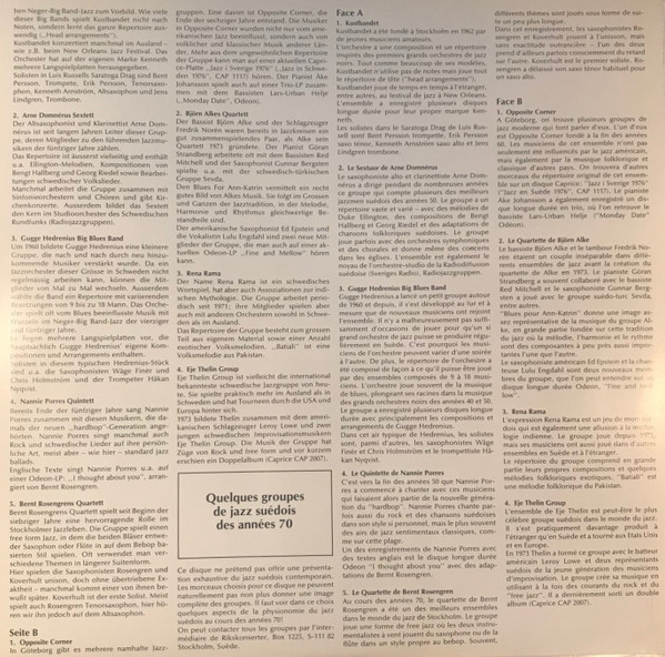 Various - Music In Sweden 3: Jazz | Caprice Records (CAP 1131) - 4 Various - Music In Sweden 3: Jazz | Caprice Records (CAP 1131) - 4