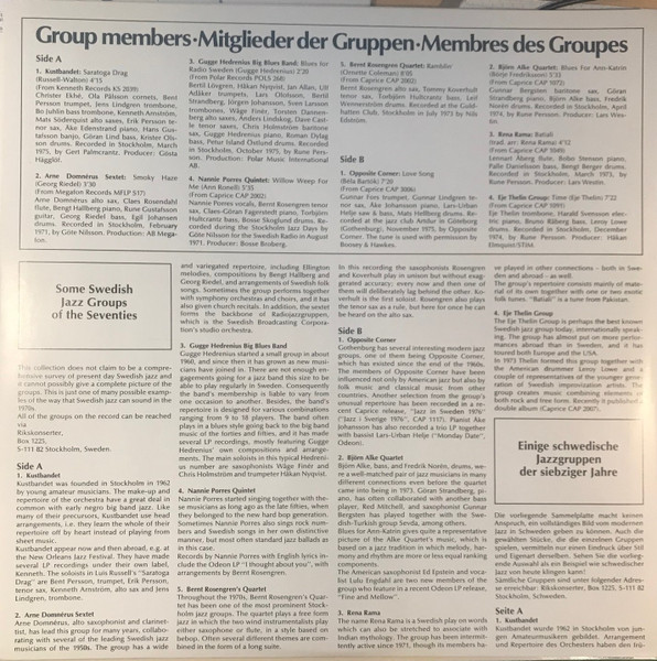 Various - Music In Sweden 3: Jazz | Caprice Records (CAP 1131) - 3 Various - Music In Sweden 3: Jazz | Caprice Records (CAP 1131) - 3