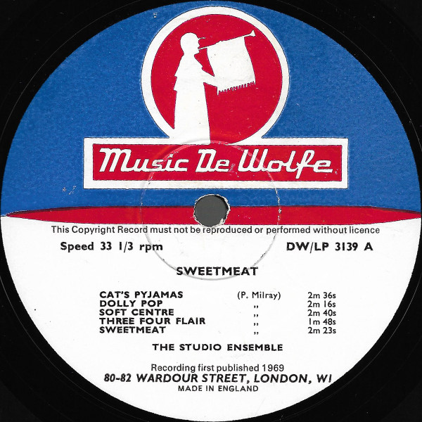 The Studio Ensemble - Sweetmeat | Music De Wolfe (DW/LP 3139) - 3