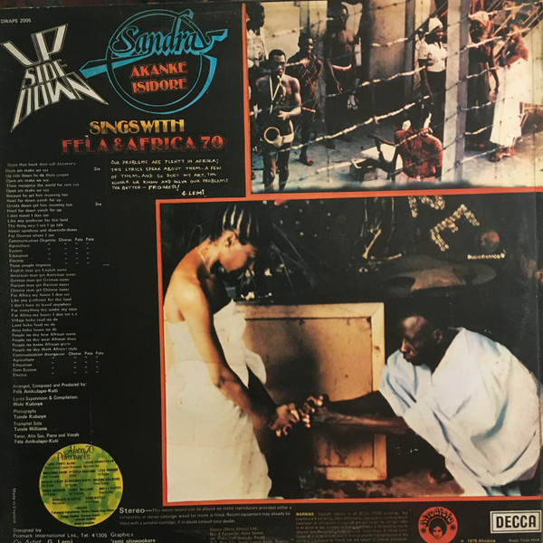 Sandra Akanke Isidore Sings With Fela Kuti & Africa 70 - Up Side Down | Afrodisia (DWAPS 2005) - 2